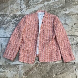 J. Crew Women's Coral Tweed Blazer